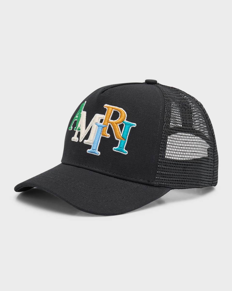 Kid's Amiri Staggered Logo Trucker Hat